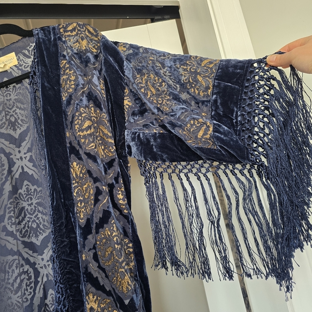 Denim & Supply Ralph Lauren burnout open-front kimono - Picture 7 of 9